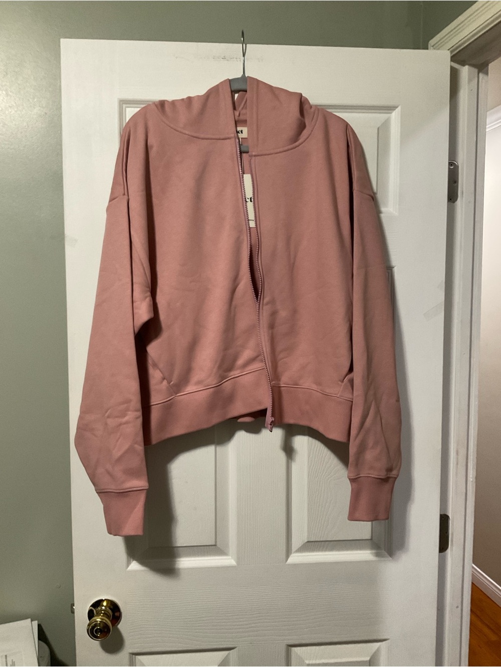 Pact Women's Rose Pink Zip-Up Hoodie Jacket